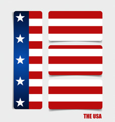 American Flag, Flags concept design. Vector illustration.