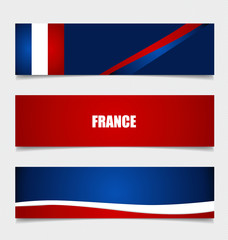France, Flags concept design. Vector illustration.