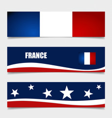 France, Flags concept design. Vector illustration.