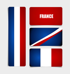 France, Flags concept design. Vector illustration.
