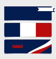 France, Flags concept design. Vector illustration.