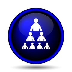 Organizational chart with people icon