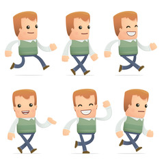 set of neighbor character in different poses