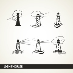 set of lighthouses