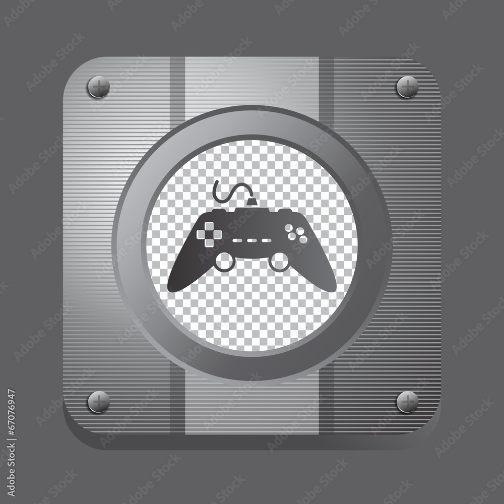 Poster gaming theme icon button