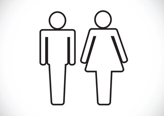 Pictogram Man Woman Sign icons, toilet sign or restroom icon