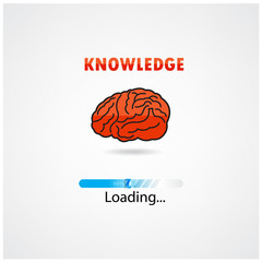 creative brain loading,education concept.