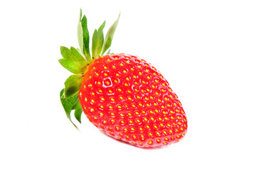 Strawberries with leaves