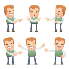 set of neighbor character in different poses