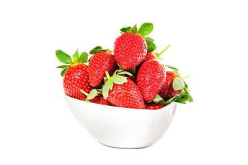 Strawberries with leaves