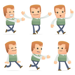 set of neighbor character in different poses