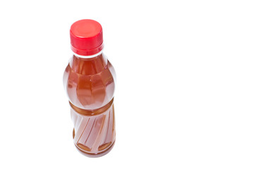 Tomato juice in plastic bottle