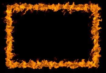 Papier Peint photo Lavable Flamme 炎のフレーム