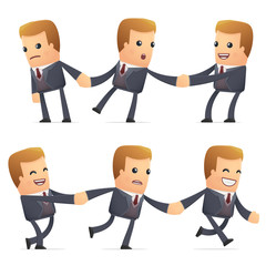 set of advisor character in different poses