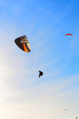 Paragliding flight, Italy