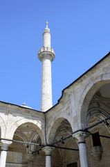 Detail of the architecture of the  mosque in Istanbul, Turkey