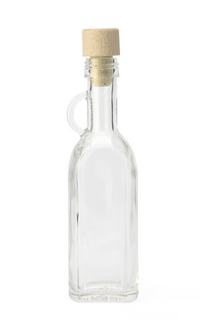 Empty bottle with cork cap