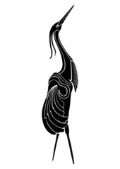 Vector illustration of cranes bird