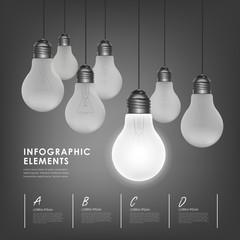 concept light bulb abstract infographic elements