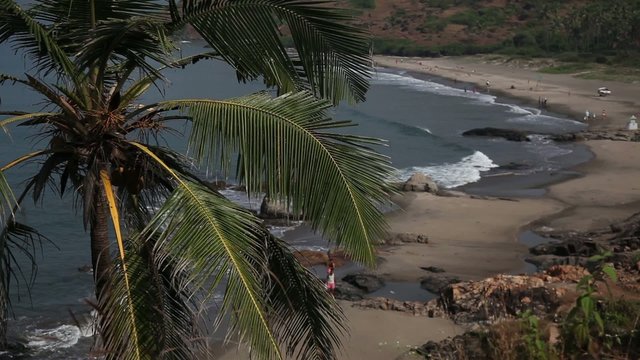 Top view on GOA beach