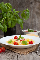 Plate of healthy Italian spaghetti