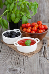 Fresh red tomato sauce