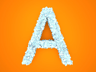 Gefrorener Buchstabe A