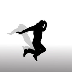 Vector silhouette of a man.
