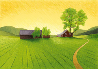 Farm in Landscape