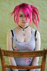 straight Portrait on Stool