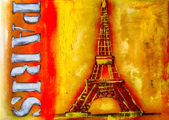 Foto op Plexiglas Ölgemälde Gemälde Kunstdruck artprint Kunst Paris © artefacti