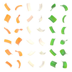 Confetti glossy flakes isolated