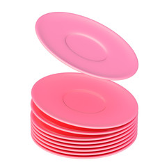 Dynamic pile of ceramic plates isolated
