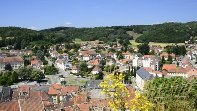 Bitche, Elsass, Frankreich, Panorama