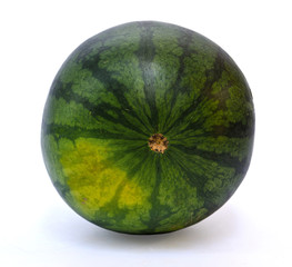 fresh green watermelon isolated