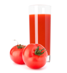 Tomato vegetable juice in glass