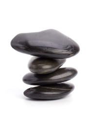zen stones isolated on white background