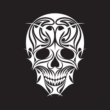 Abstract Scull Vector Illustration for creative projects.