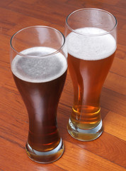 Two glasses of German beer
