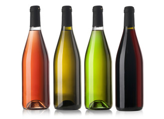 Set of  wine bottles.