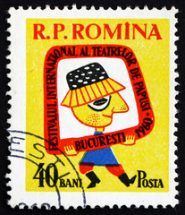 Postage stamp Romania 1960 Petrushka, Russian Puppet