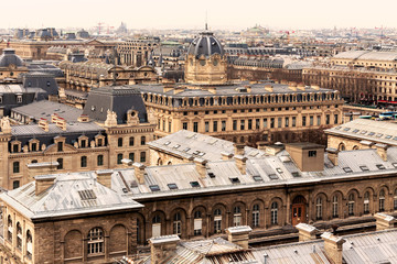 Fototapeta premium Aerial View of Paris. Traditional View