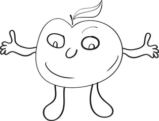 apple cartoon sketch