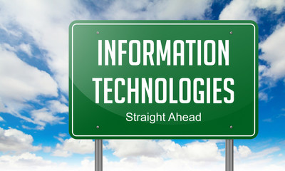 Information Technologies on Green Highway Signpost.