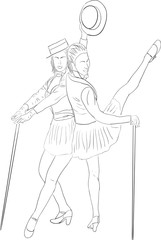 Silhouette of dancer