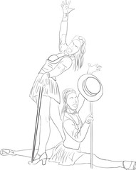 Silhouette of dancer