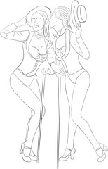 Silhouette of dancer