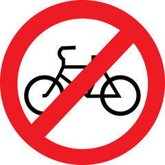 no bike allowed sign - obrazy, fototapety, plakaty