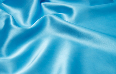 Smooth elegant blue silk