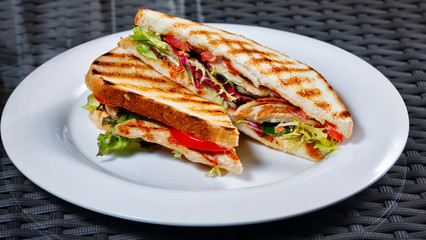Sandwich on a plate